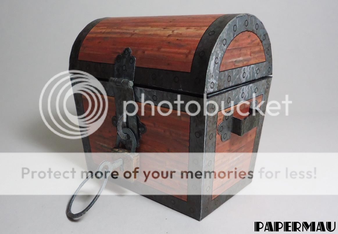 PAPERMAU The Old Treasure Chest Paper Model In 1/6 Scale by Papermau